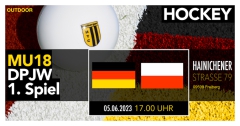 Hockey MU18 : 1. Länderspiel Deutschland - Polen