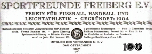 Briefkopf der Sportfreunde Freiberg e.V. 1904